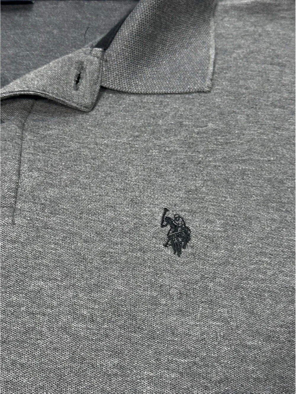 U.S. Polo Assn Polo Shirt Mens 2XLT Gray Ultimate Pique Short Sleeve Casual